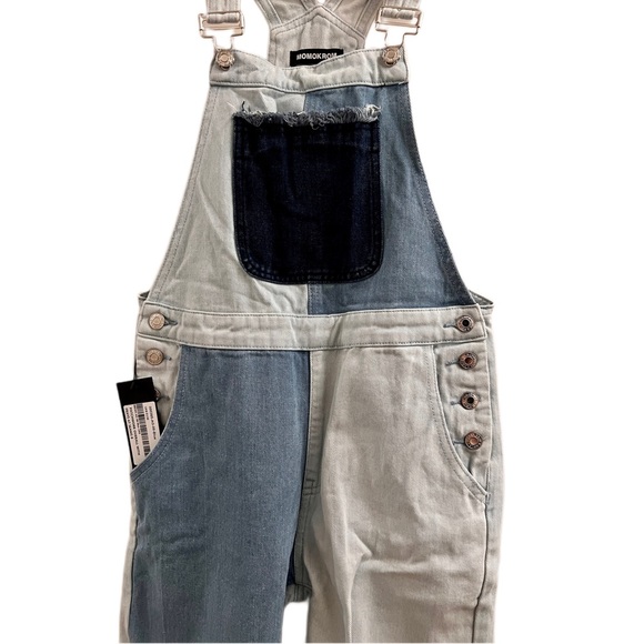 Momokrom Distressed Patchwork Denim Overalls Dolls Kill - Picture 6 of 12